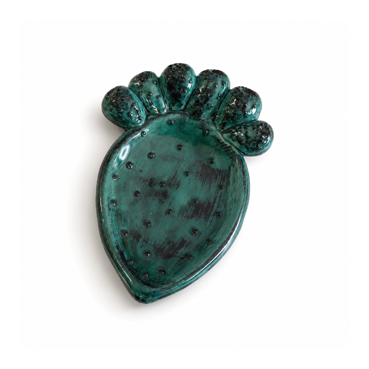 Piatto svuotatasche fico d India in ceramica - Artelier Matera