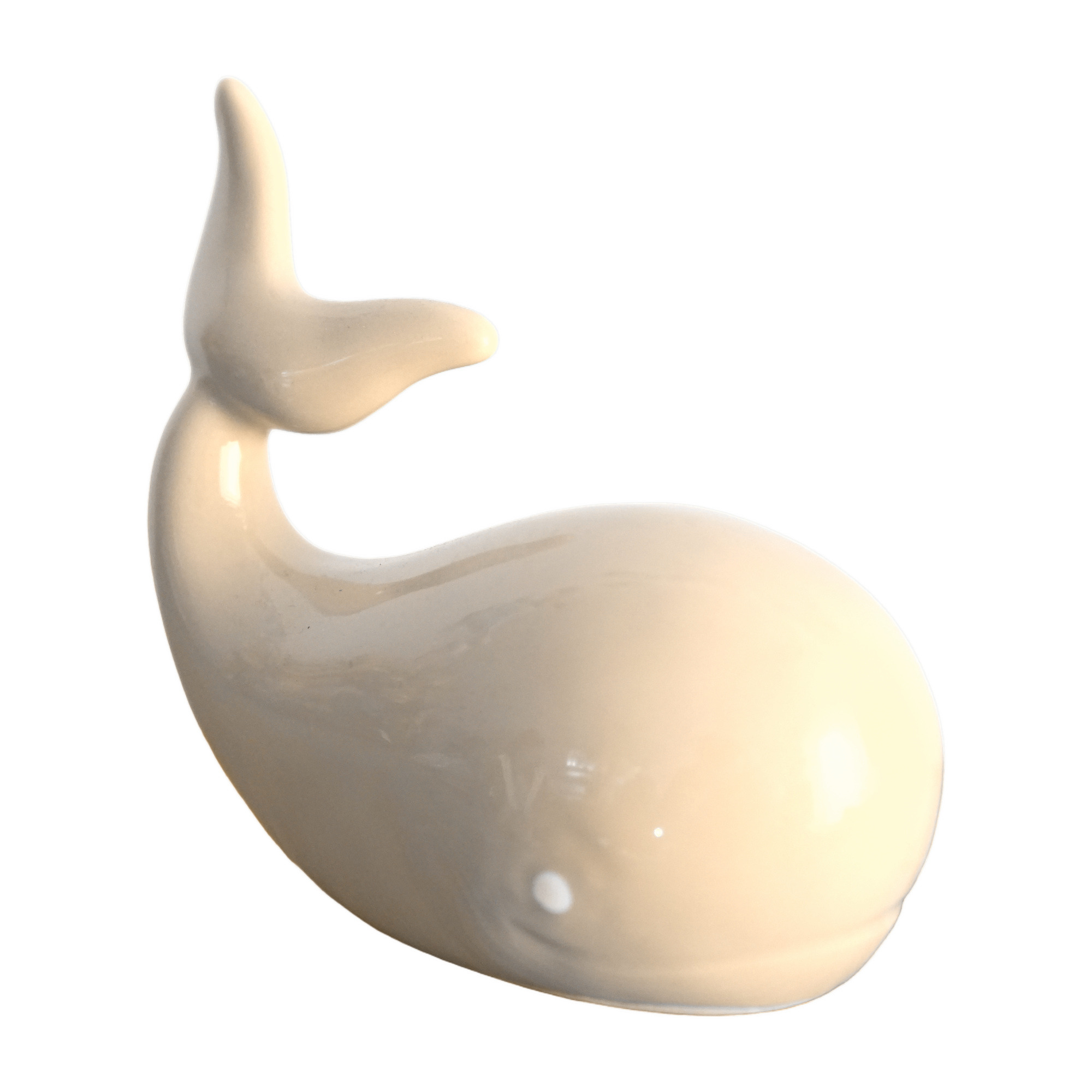 Balena in Ceramica - colore avorio
