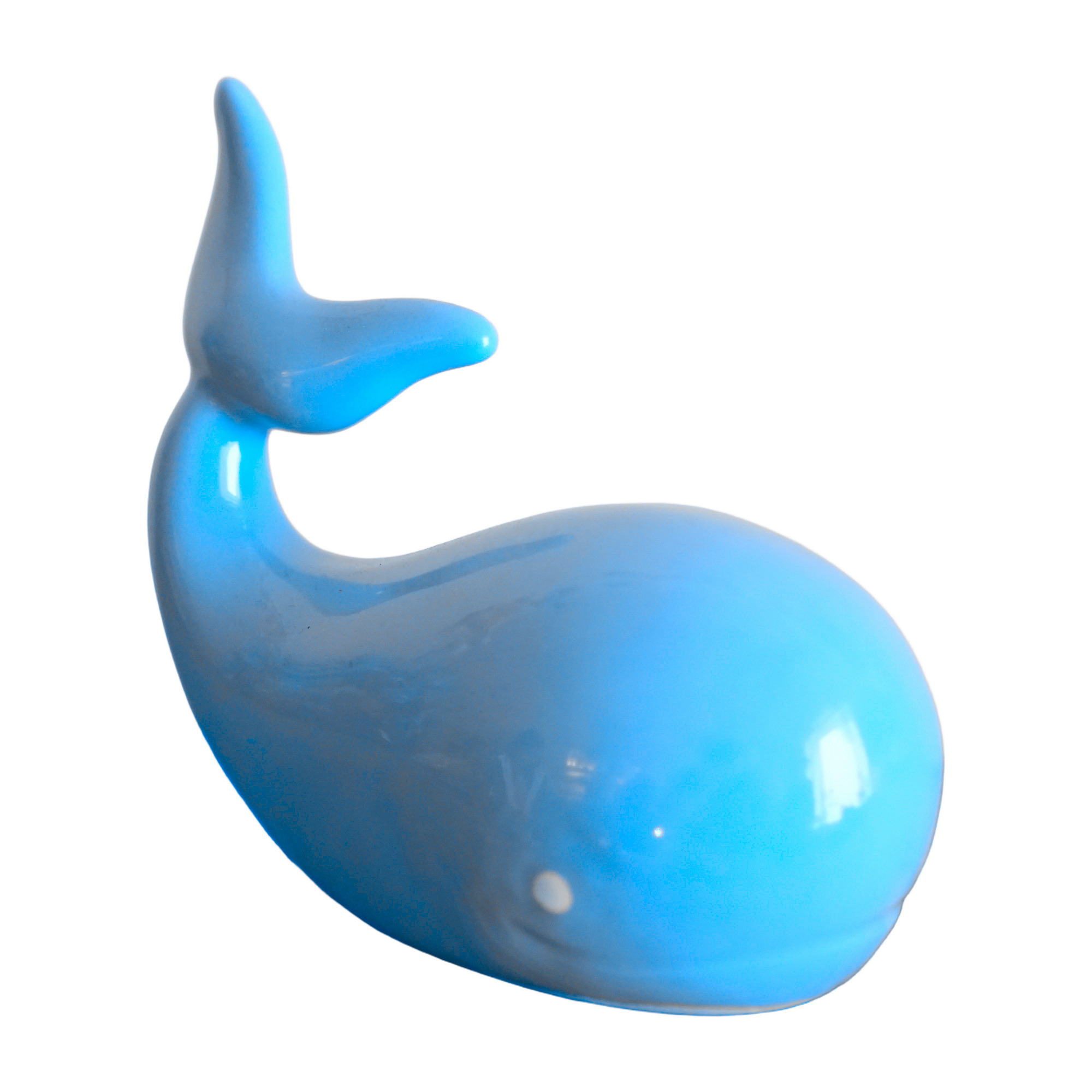 Balena in Ceramica - colore celeste