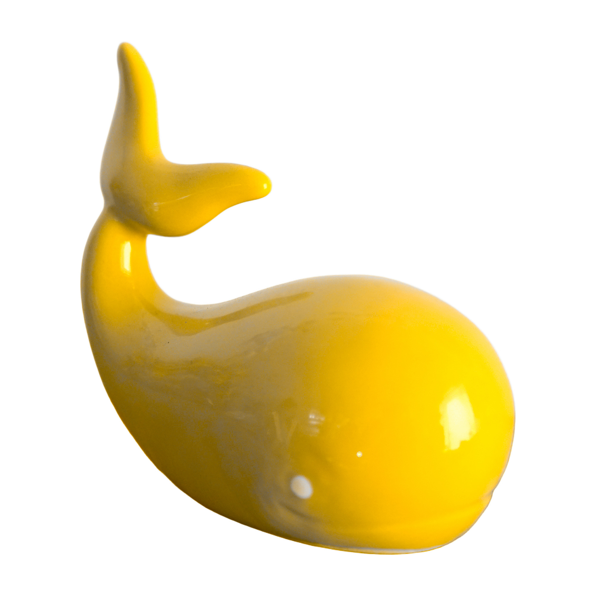 Balena in Ceramica - colore giallo