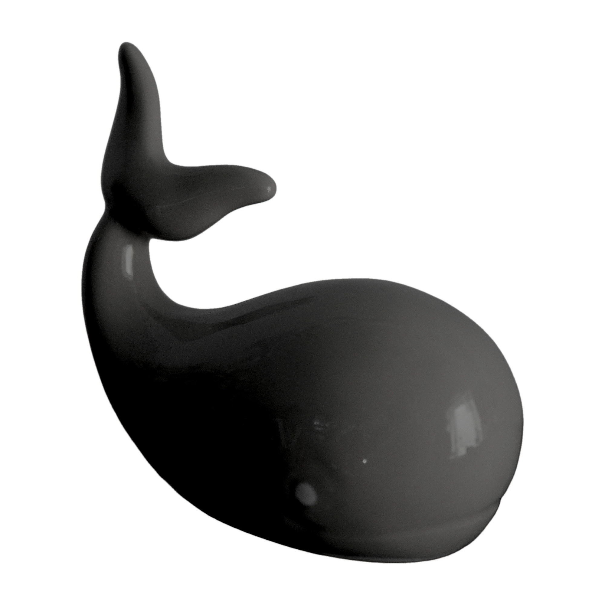 Balena in Ceramica - colore nero