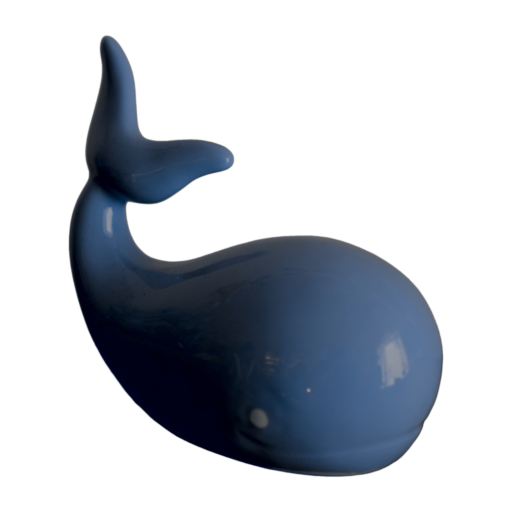 Balena in Ceramica - colore ottanio