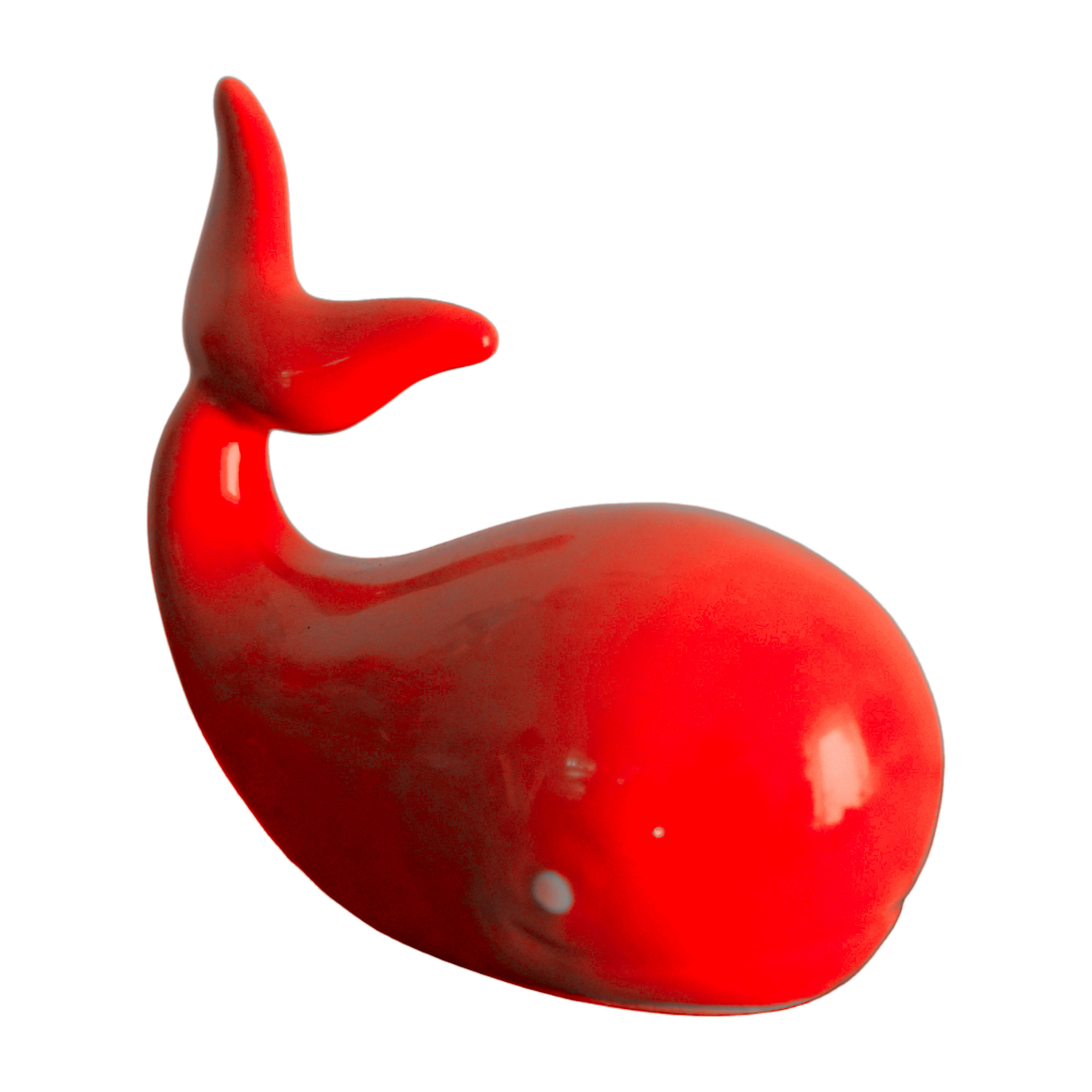 Balena in Ceramica - colore rosso