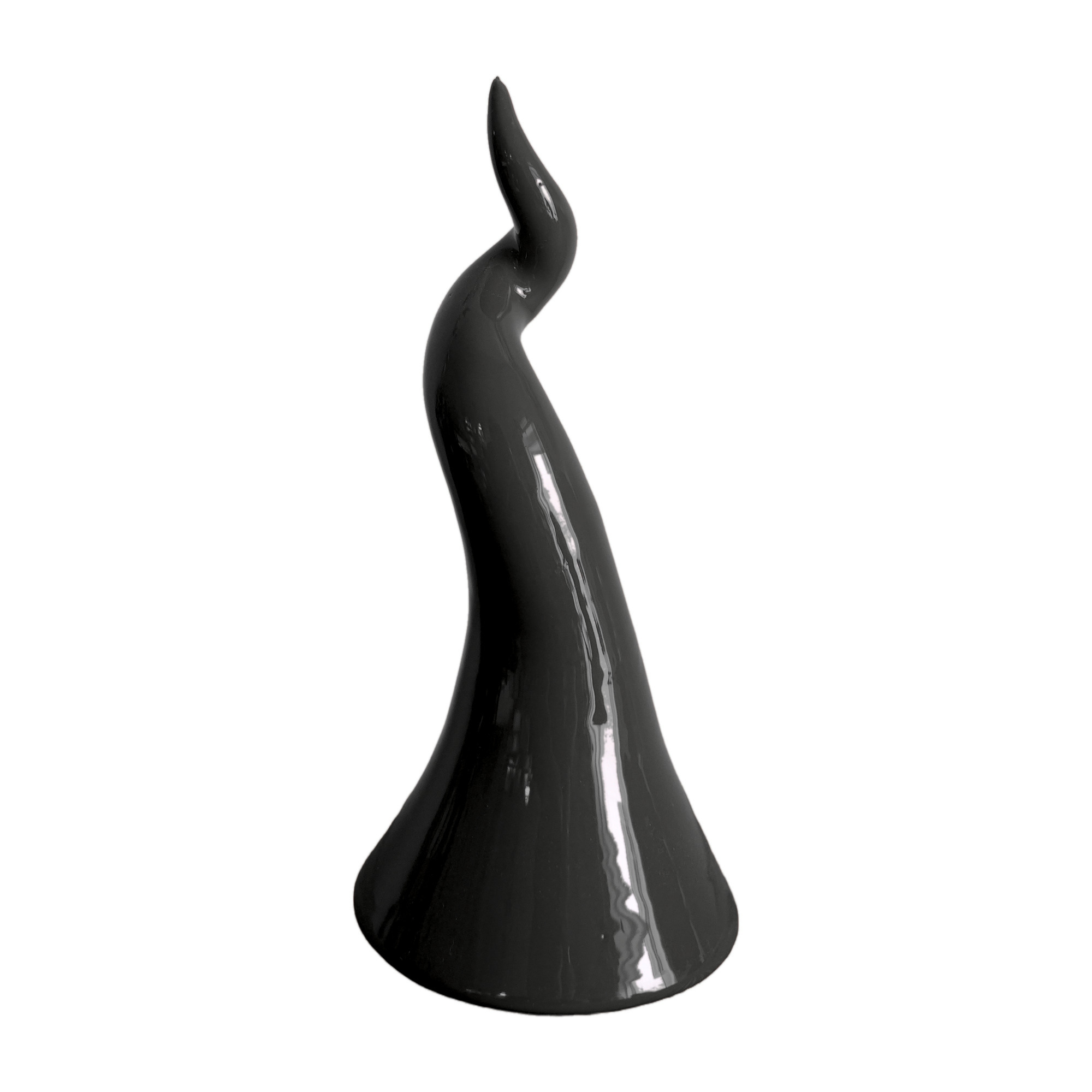 Corno Portafortuna in Ceramica - colore nero